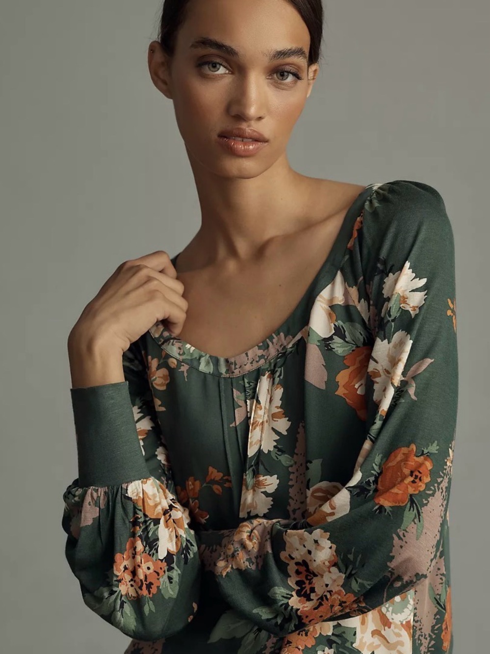 Anthropologie TINY NWT Long-Sleeve Scoop-Neck Raglan Top- S